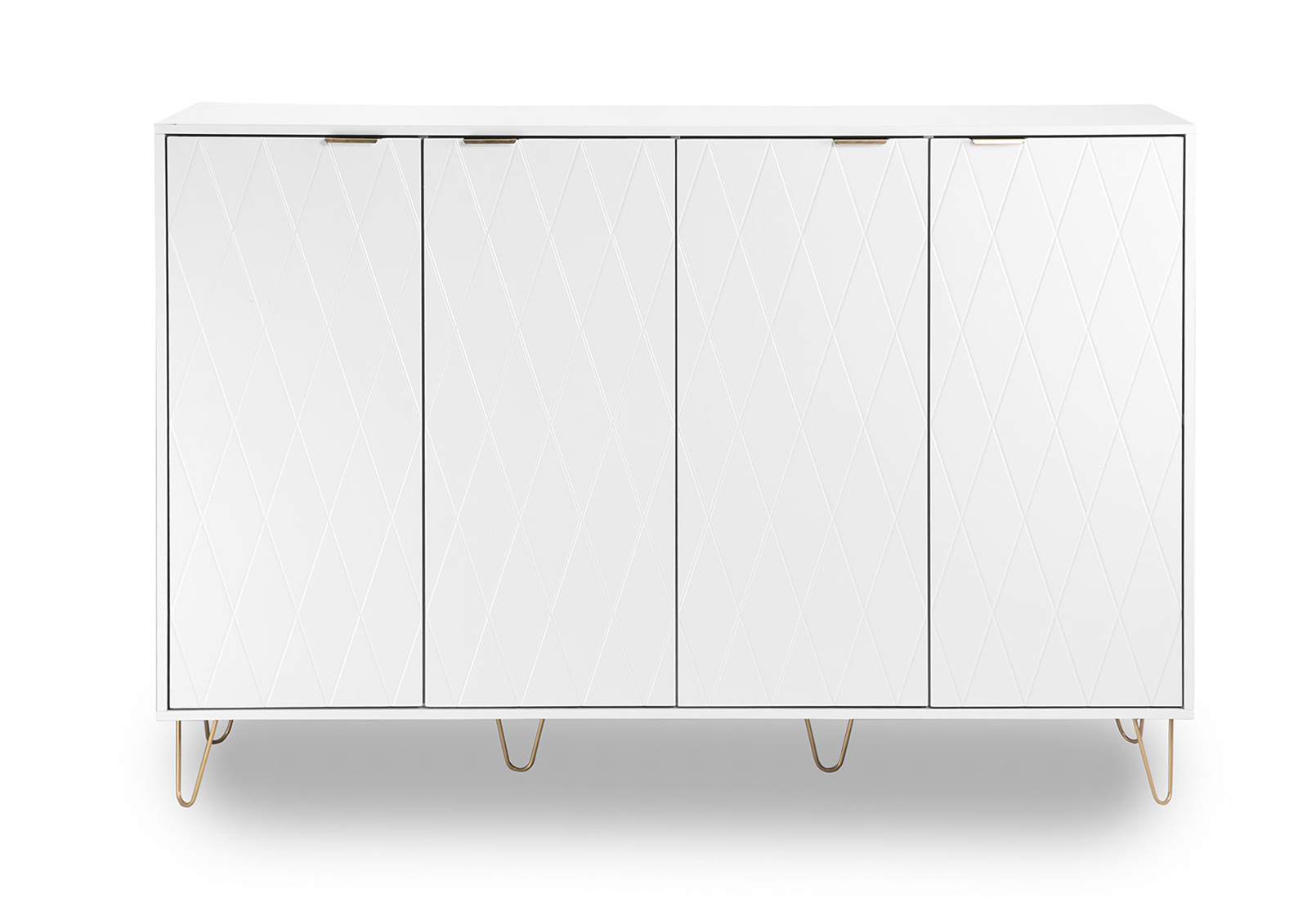 WHITE DORSEY White 4 Door Buffet Amart Furniture