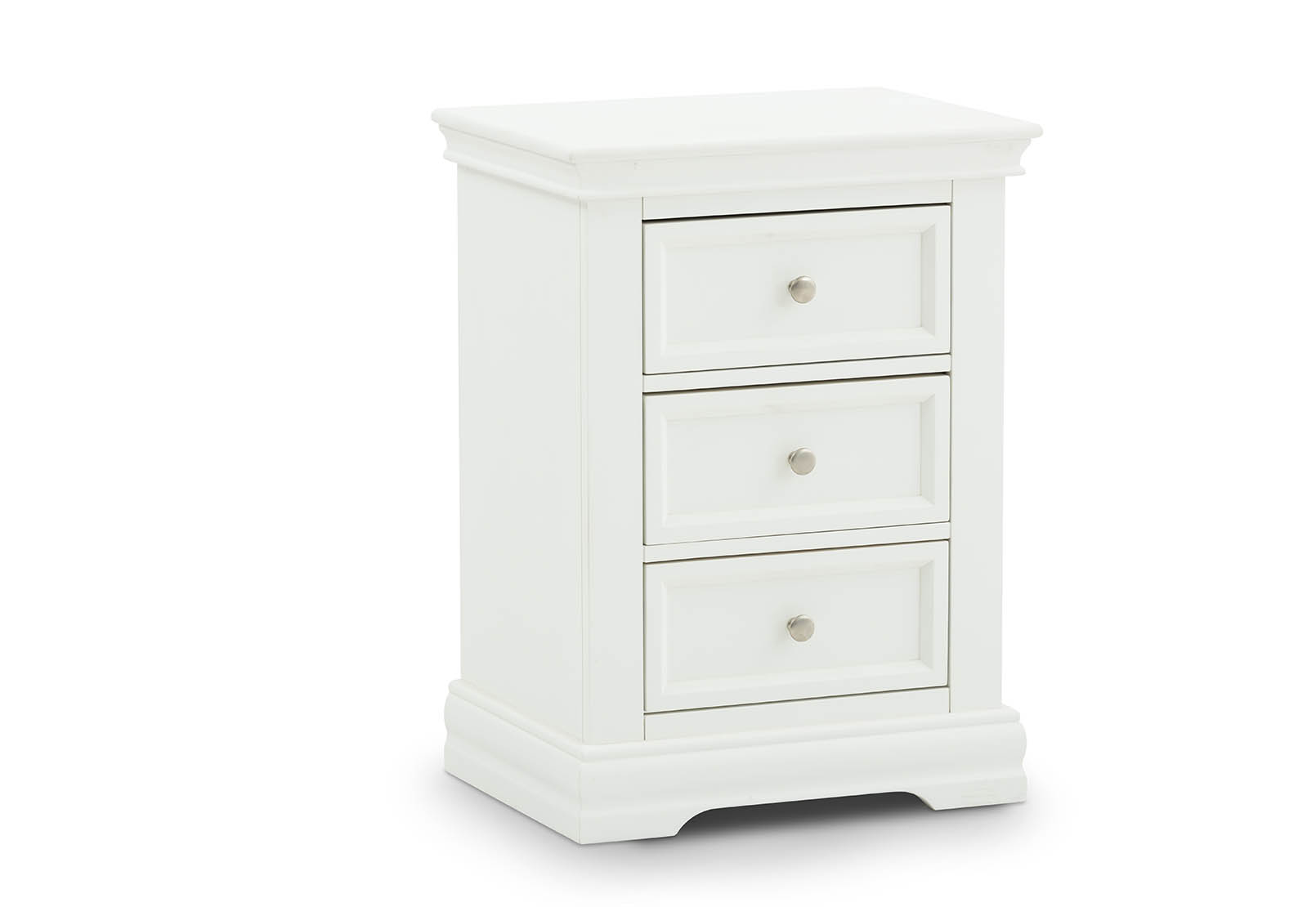 WHITE YAMBA 3 Drawer Bedside Amart Furniture