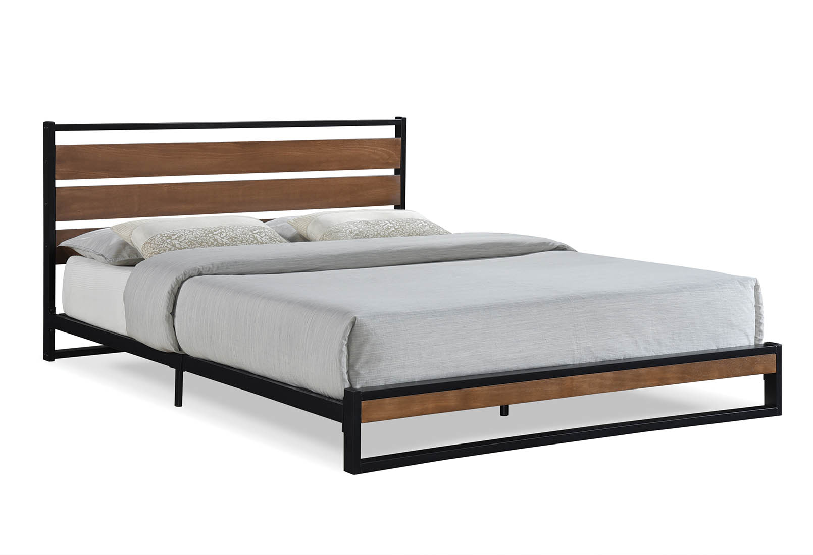 BLACK/TIMBER MARCEL King Bed Amart Furniture