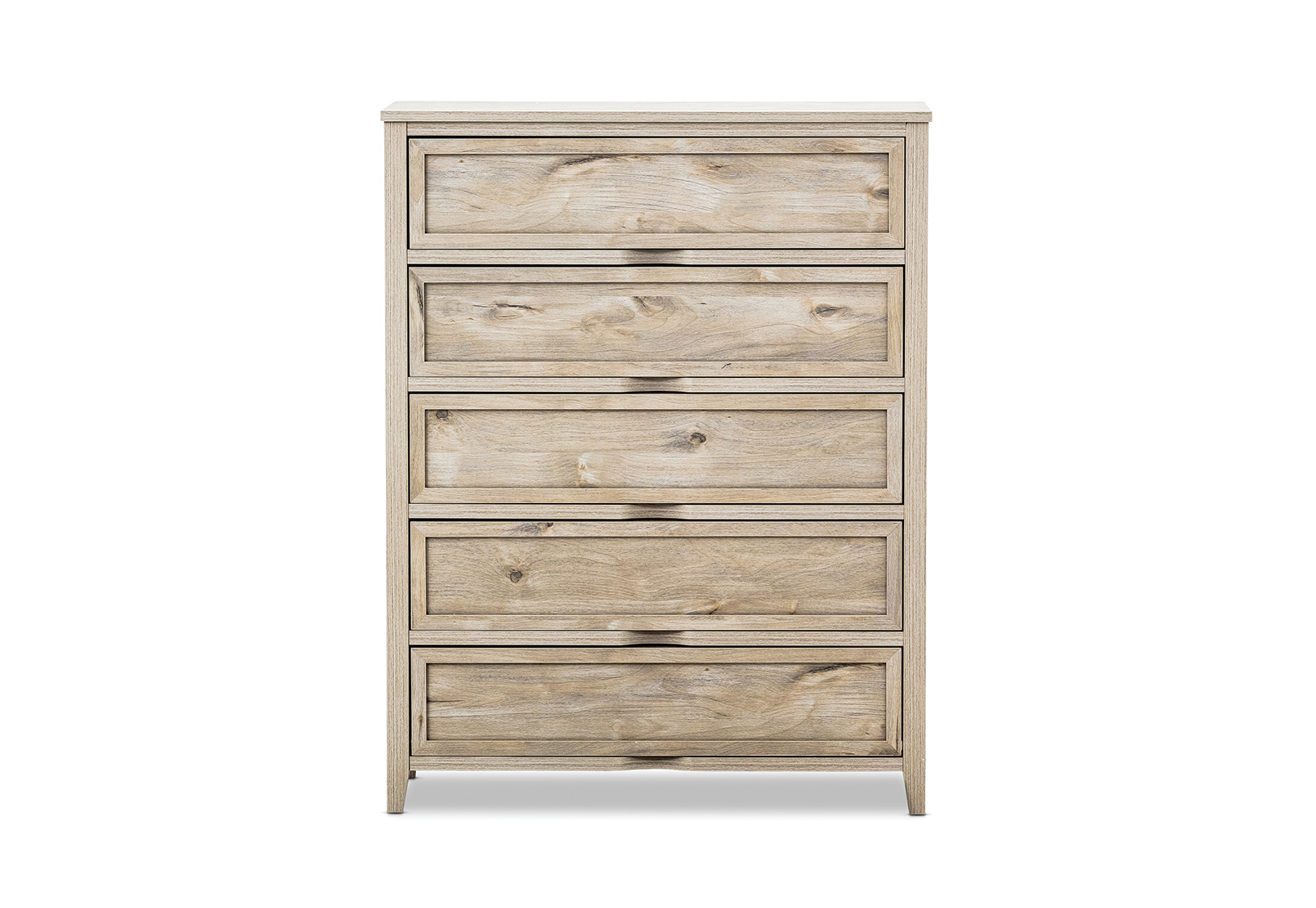 WHITE WASH BRYNBURG 5 Drawer Tall Chest Amart Furniture