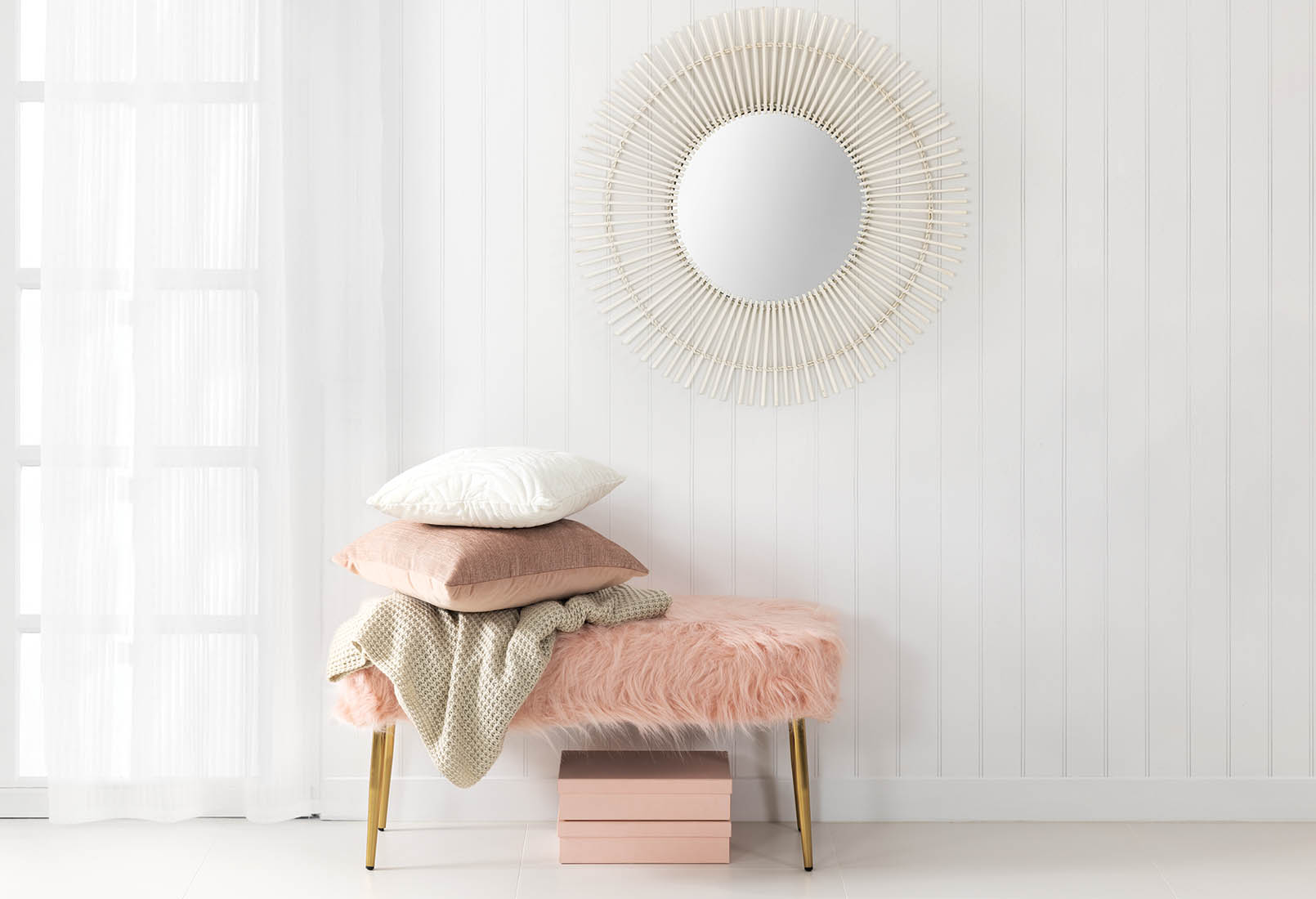 PINK PAULETTE Pink Bench Amart Furniture