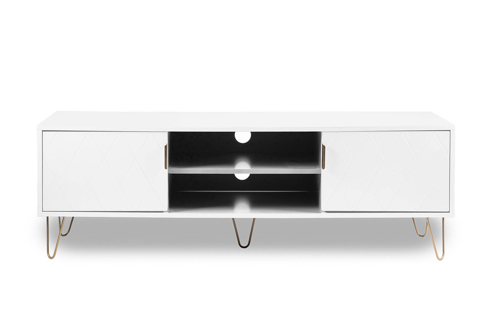 WHITE DORSEY White Entertainment Unit Amart Furniture