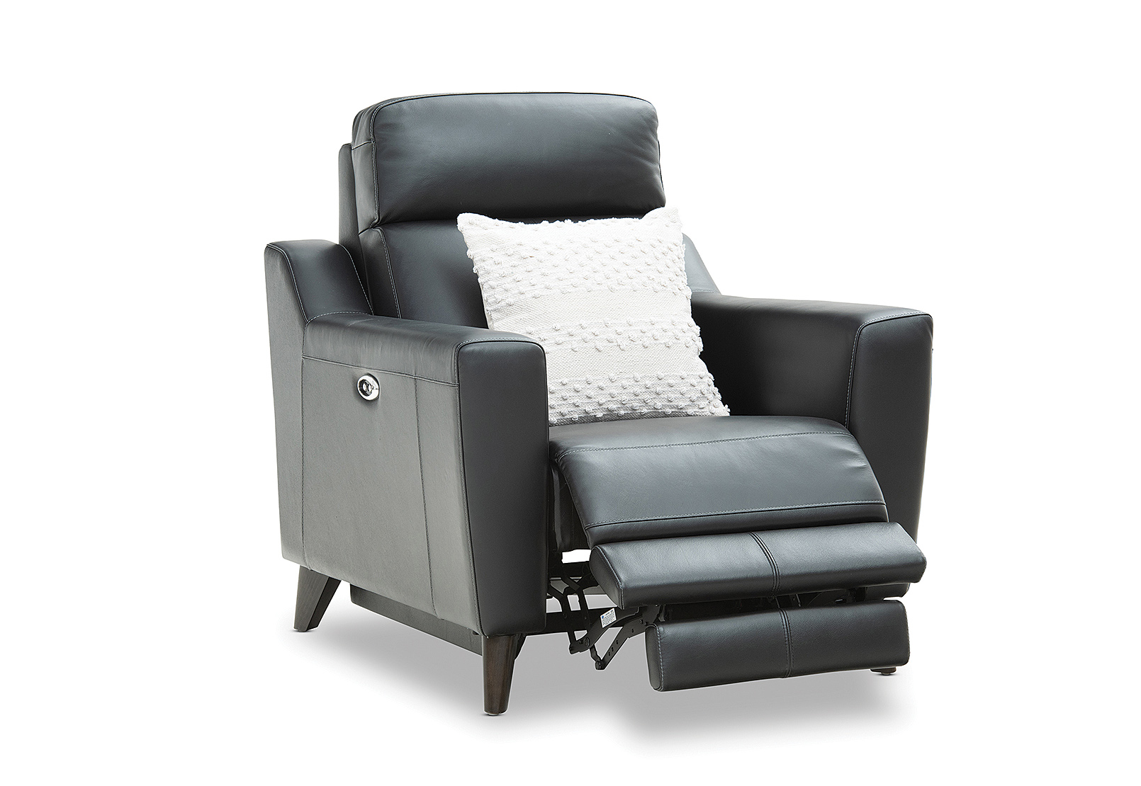 BLACK HUGH Leather Electric Recliner