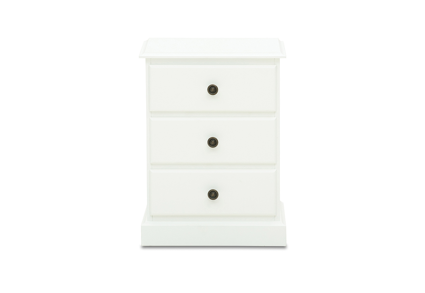 WHITE ROSE BAY 3 Drawer Bedside