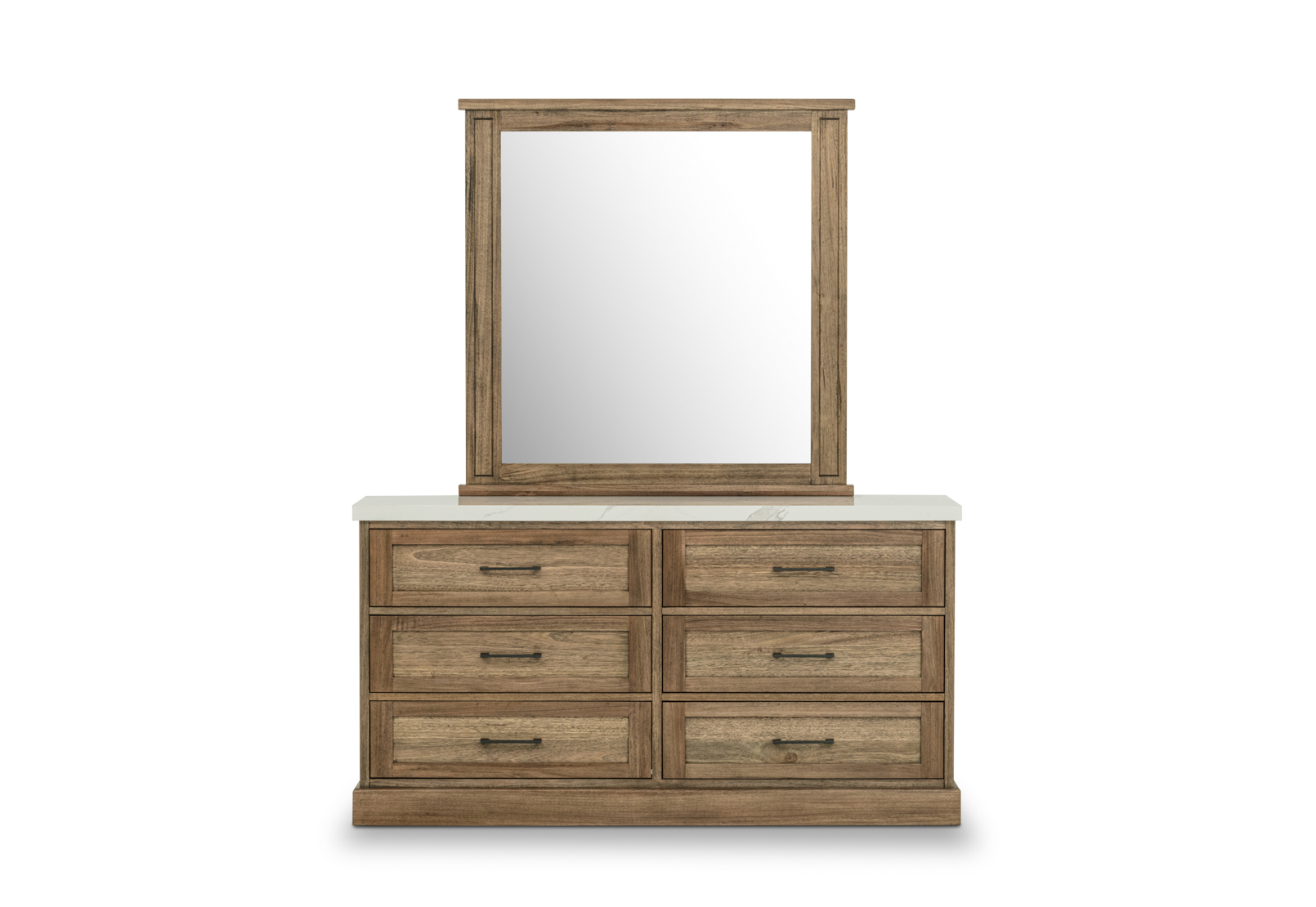 LIGHT OAK MATTEO Dresser with Mirror