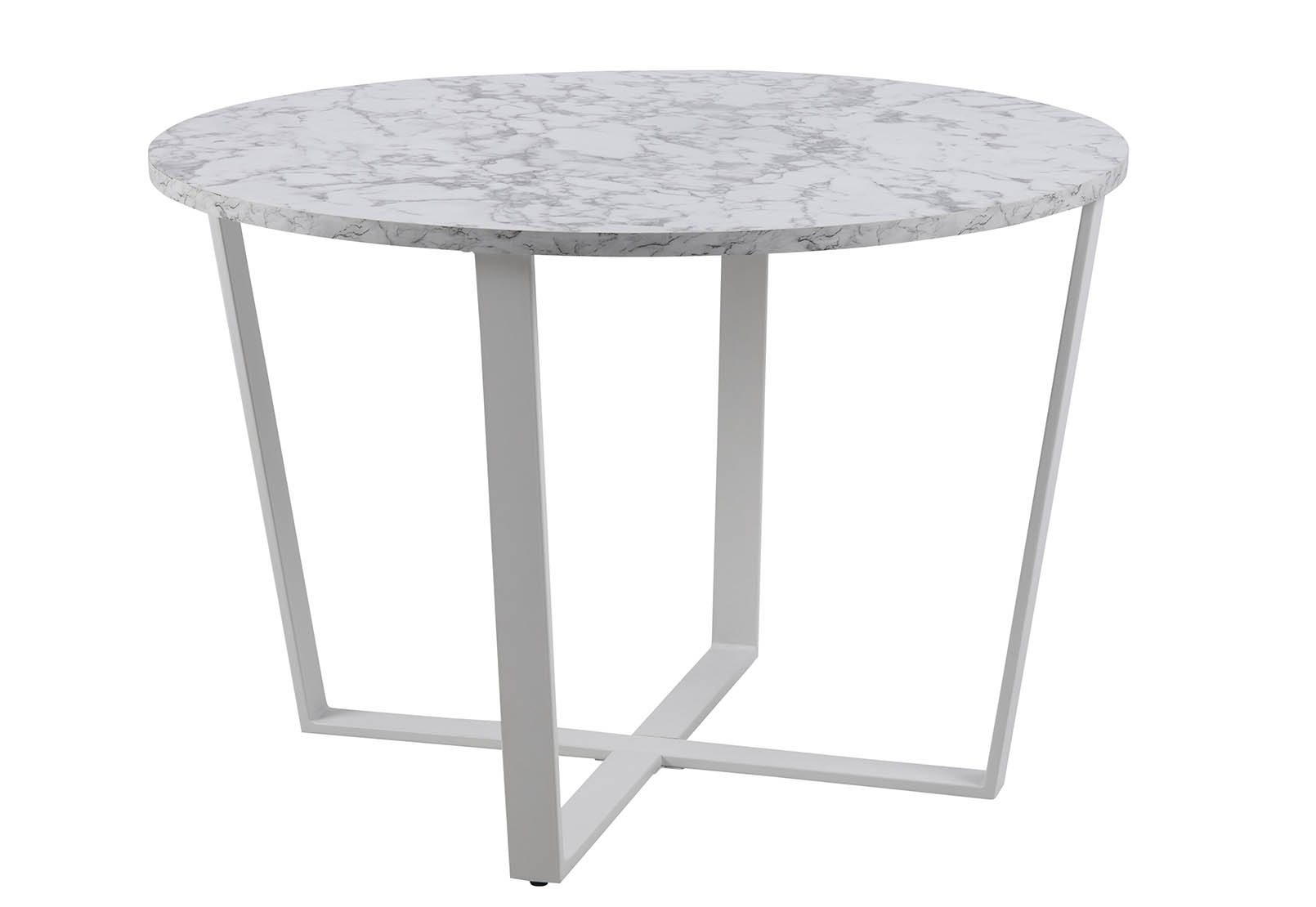 WHITE ALVARADO White Round Dining Table Amart Furniture