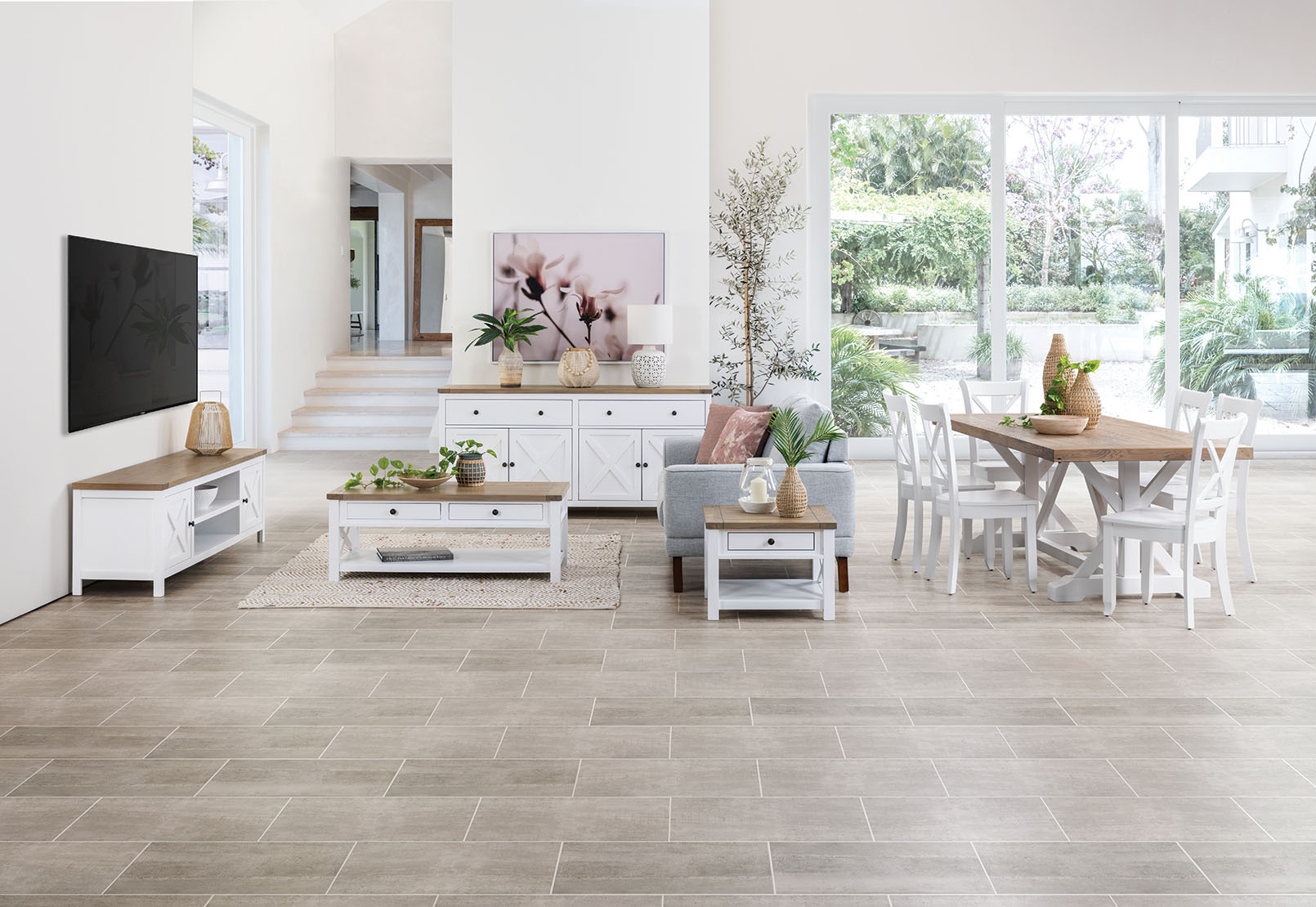 WHITE NORMANDY 11 Piece Package Amart Furniture