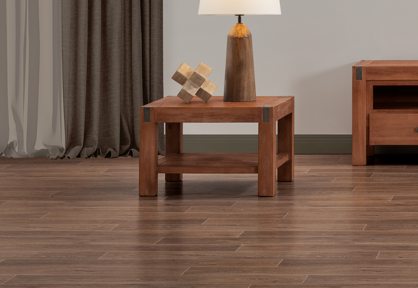 PEWTER SILVERWOOD Lamp Table