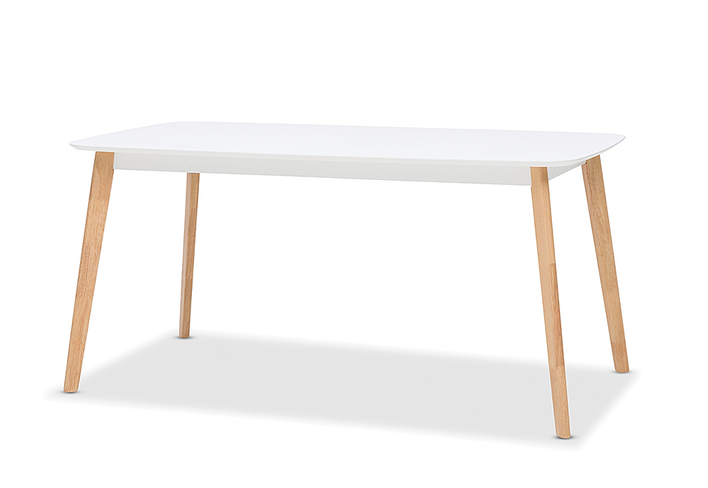 WHITE/NATURAL SVEN 1600 Dining Table Amart Furniture