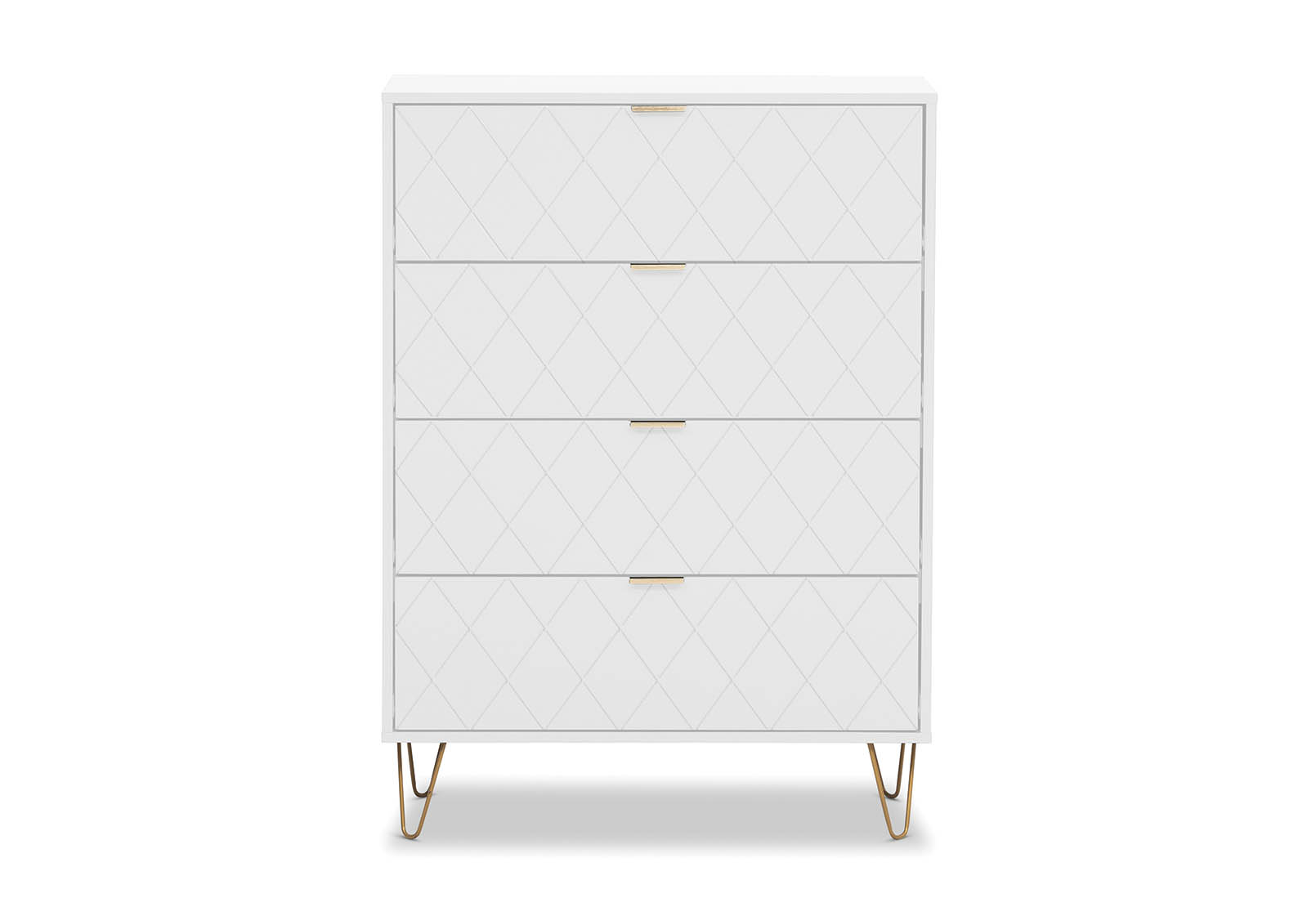 WHITE DORSEY White 4 Drawer Wide Tall Chest Amart Furniture