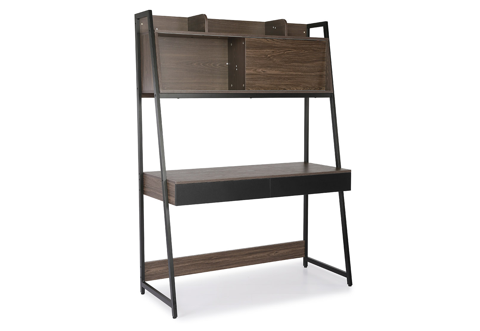 BLACK SOLIHULL Desk with Hutch Amart Furniture