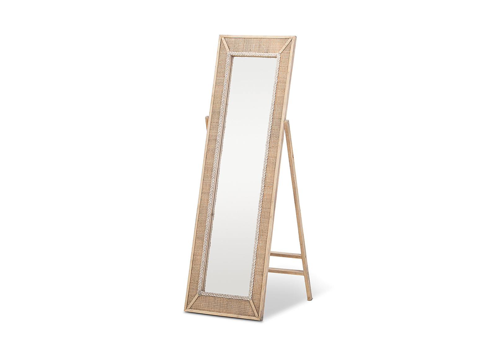 NATURAL ARCH Woven Floor Mirror | Amart Furniture