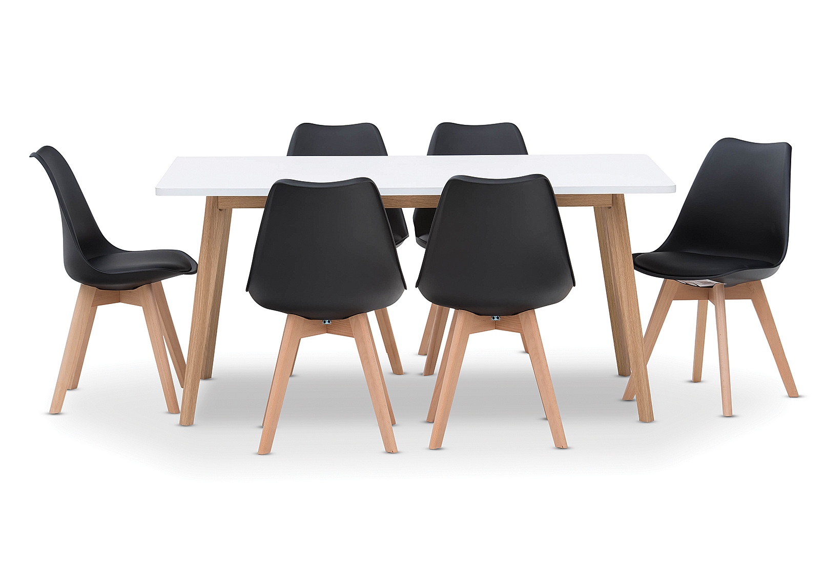 Black Alyssa 7 Piece Dining Suite With Otis Dining Chairs Amart Furniture
