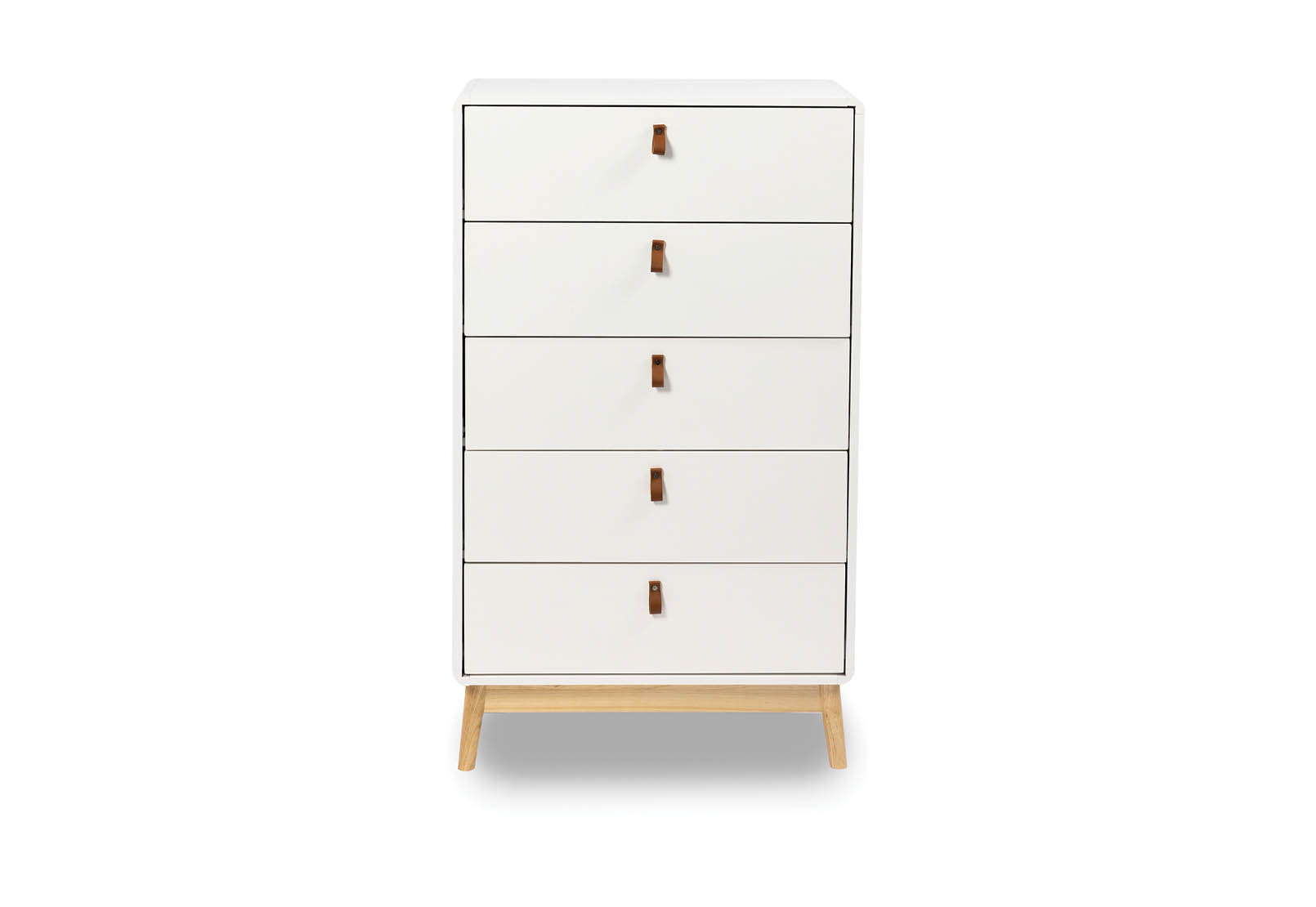 WHITE SNYDER 5 Drawer Tall Chest Amart Furniture