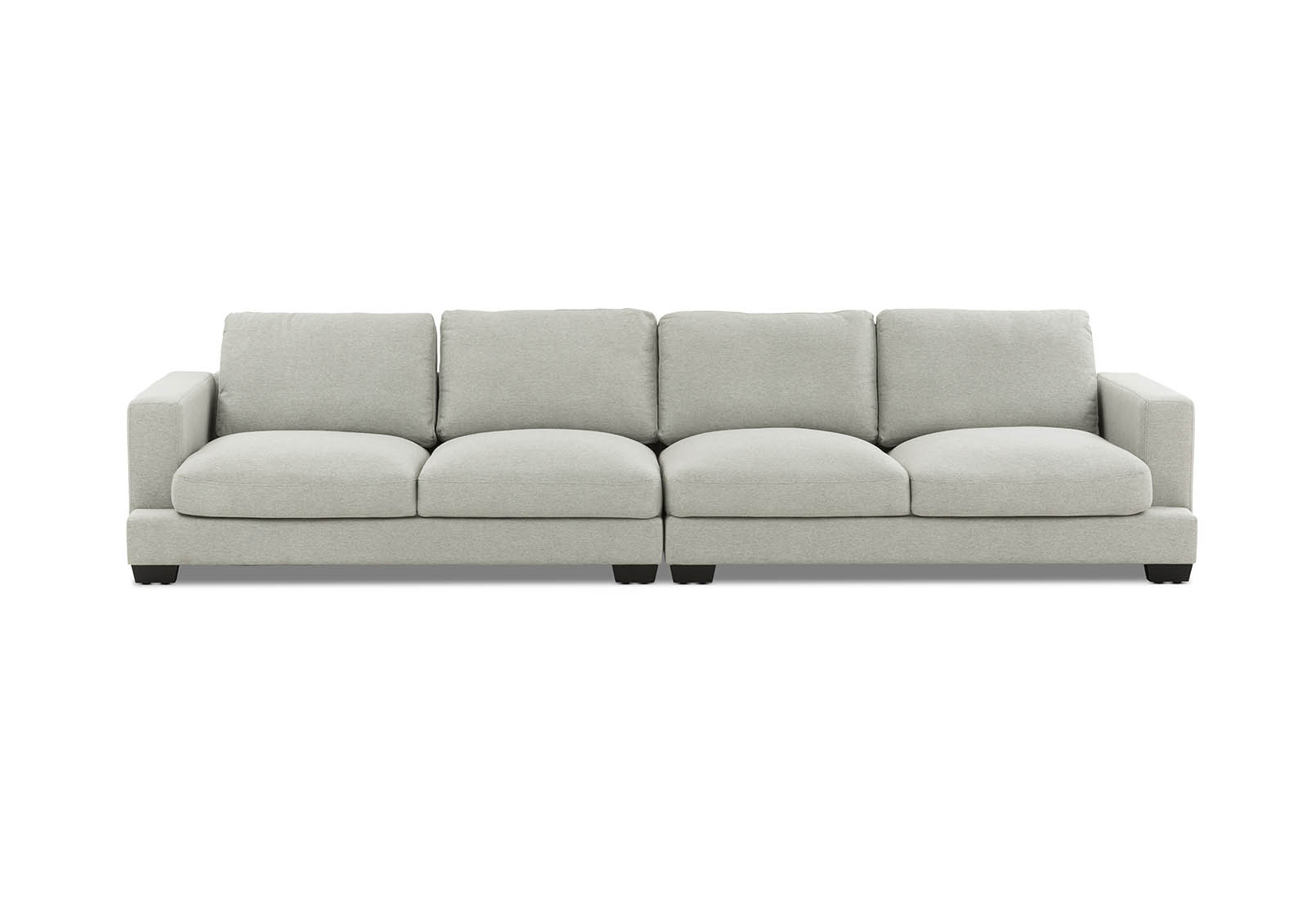 LIGHT GREY ZAHRA Fabric 4 Seat Sofa