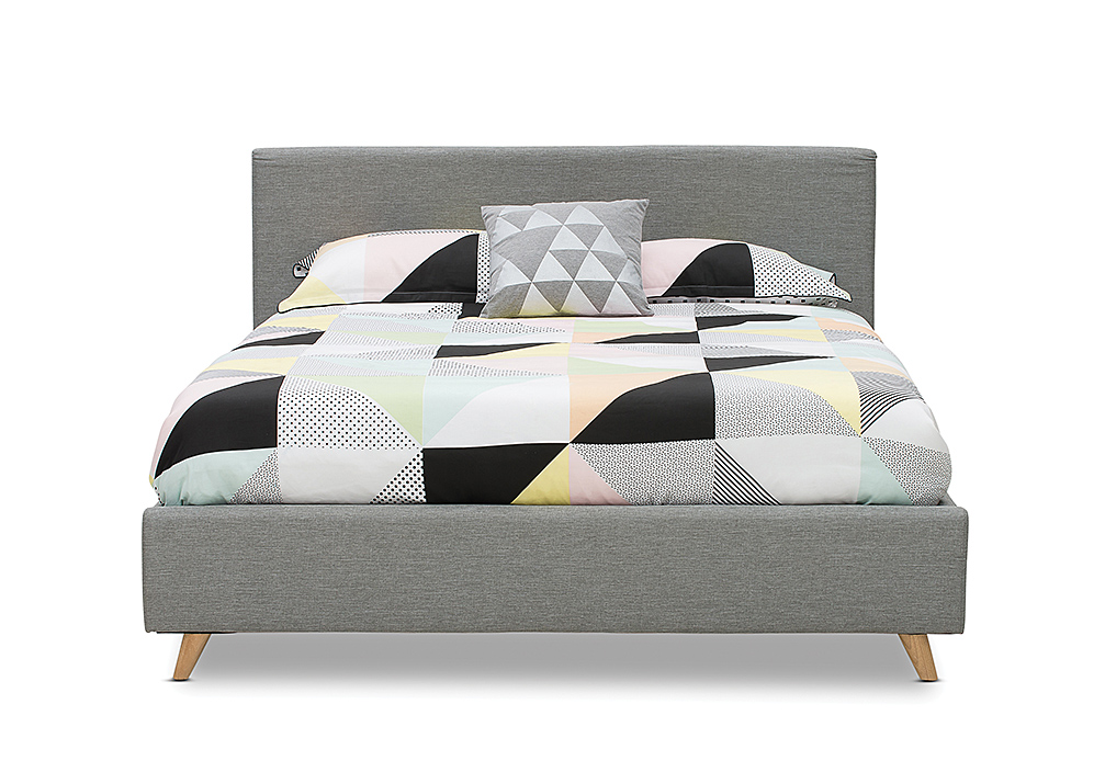 LIGHT GREY SCANDI Queen Bed