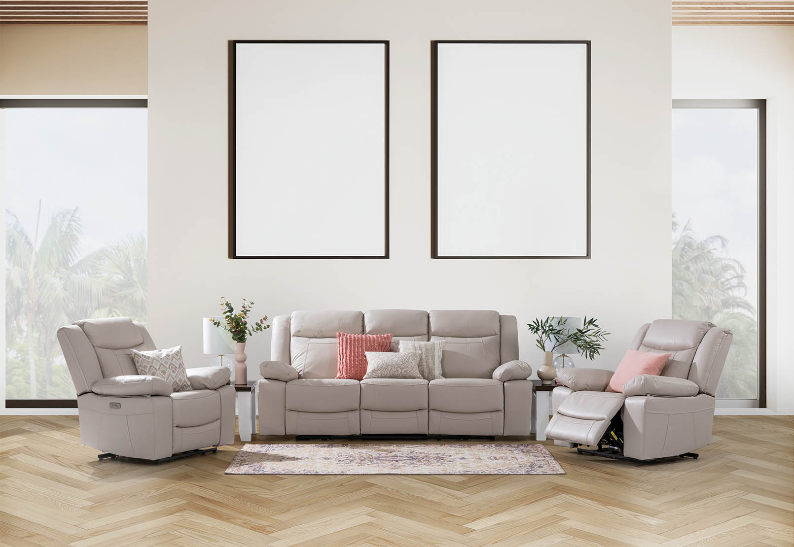 BEIGE DALLYCE Electric Recliner Amart Furniture