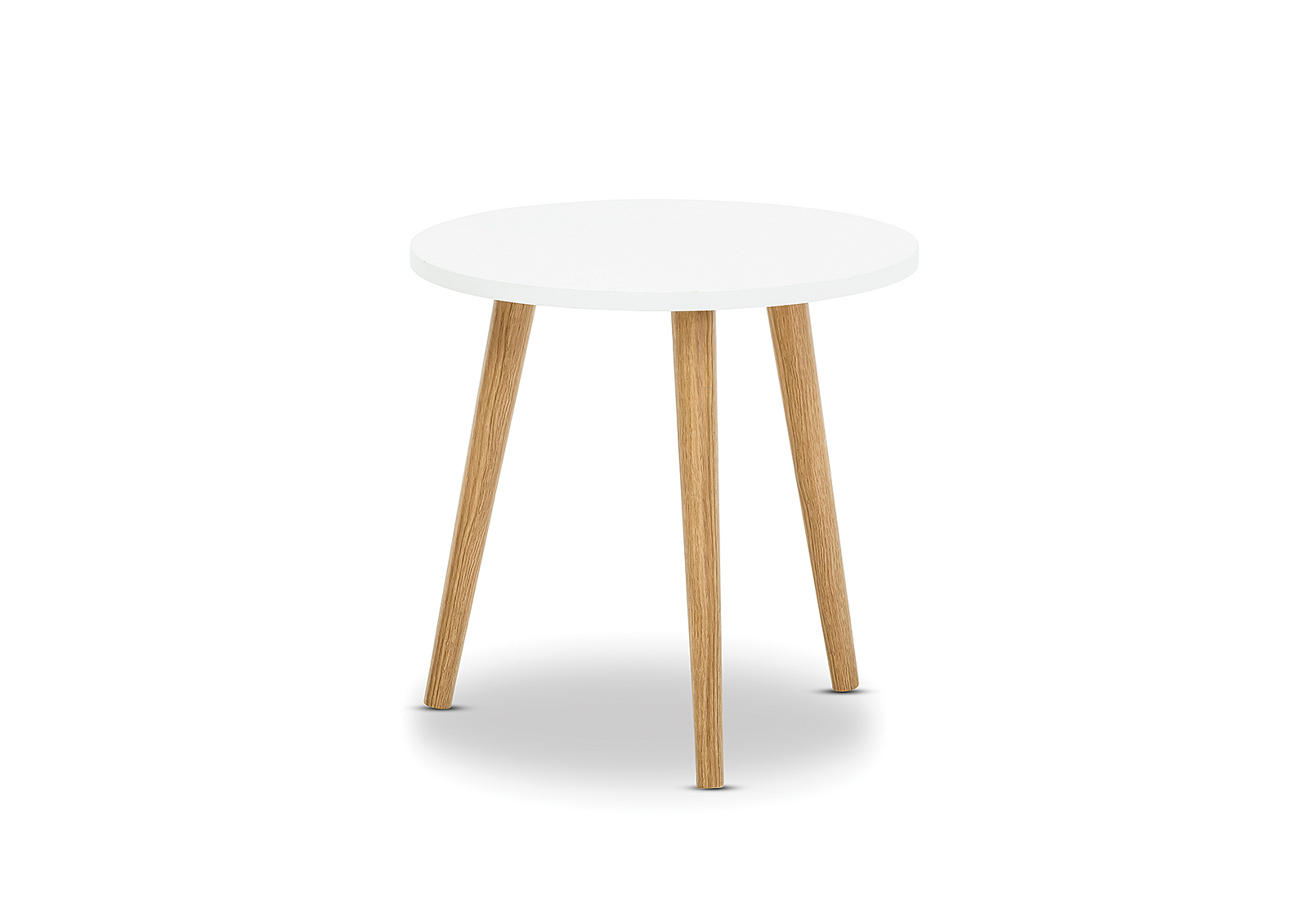WHITE DANA 390 Round Lamp Table Amart Furniture